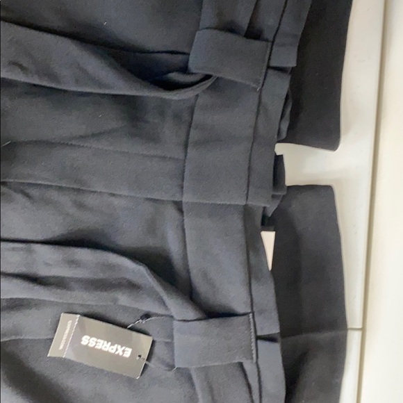 Express High Waisted Wide Leg Paperbag Pants - Picture 6 of 8